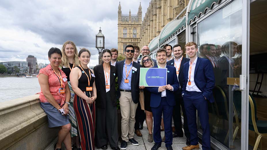 FDF team at Houses of Parliament, Westminster, London
