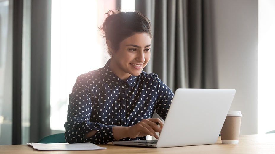 young business woman using computer