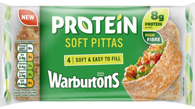 Warburtons Ltd: 4 Protein Pittas & 4 Protein Flatbreads