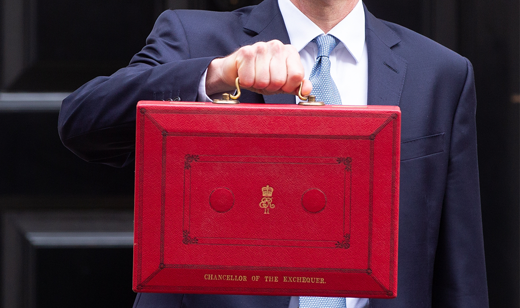 Chancellor of the Exchequer holding ministerial box 
