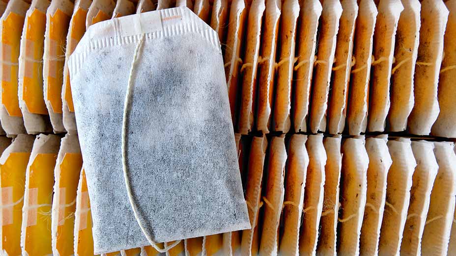 Open box of tea bags